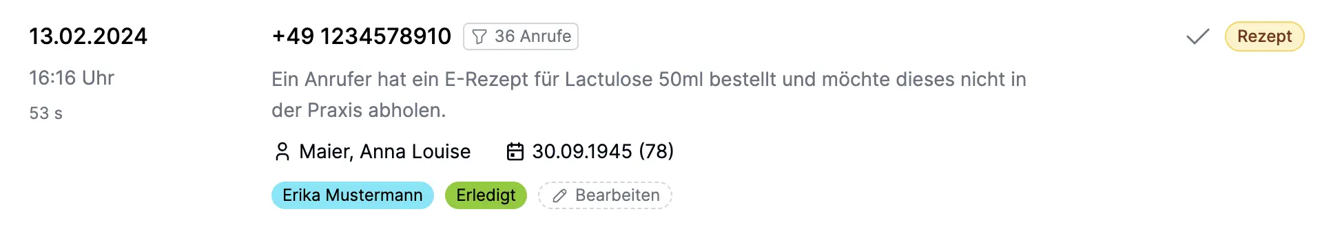 Bildschirmfoto MediVoice