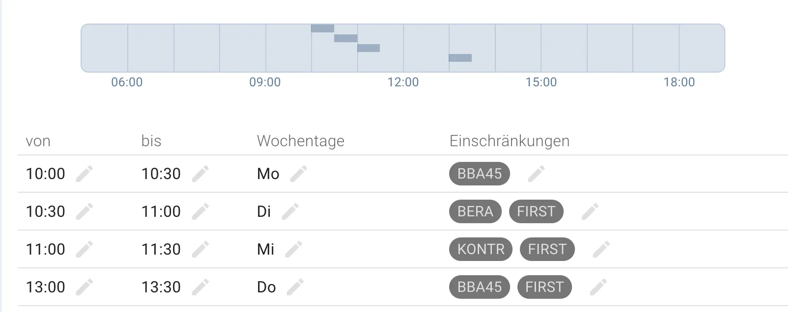 Wochenplan UI